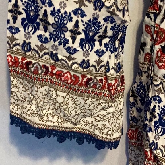 Forever 21 long sleeve bohemian print romper size small - Picture 4 of 7